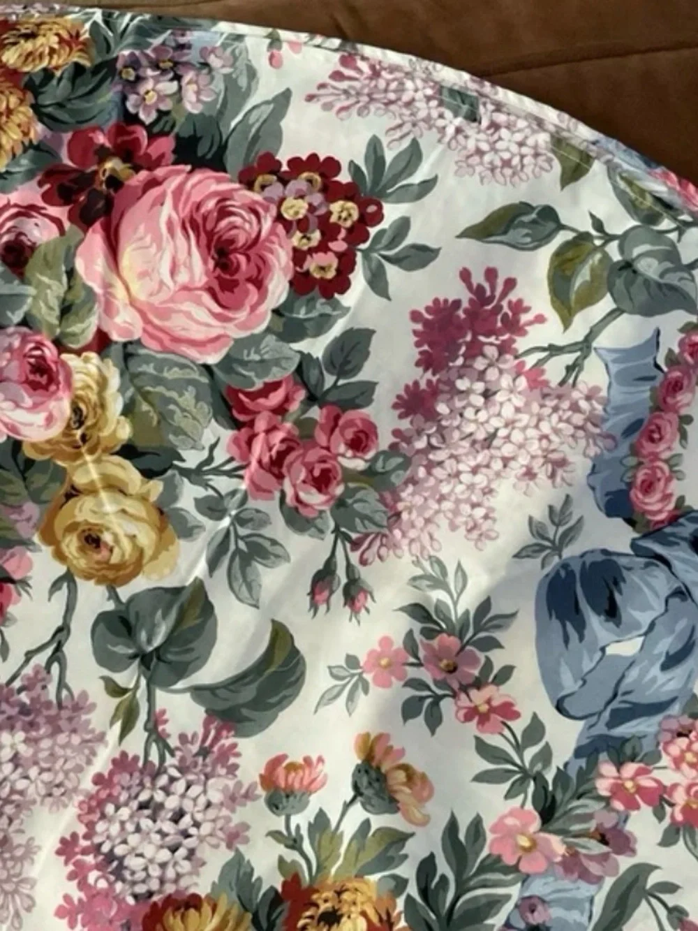 Vintage, Ralph Lauren Allison Floral Designs Round Tablecloth 70” Diameter
